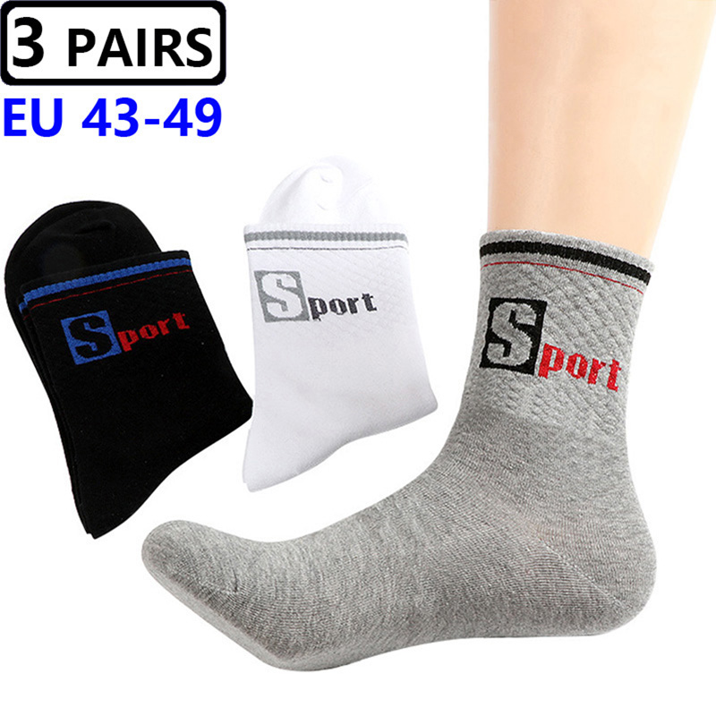 Cotton Crew Sock Pack - 3 çift/paket büyük büyük çoraplar ab