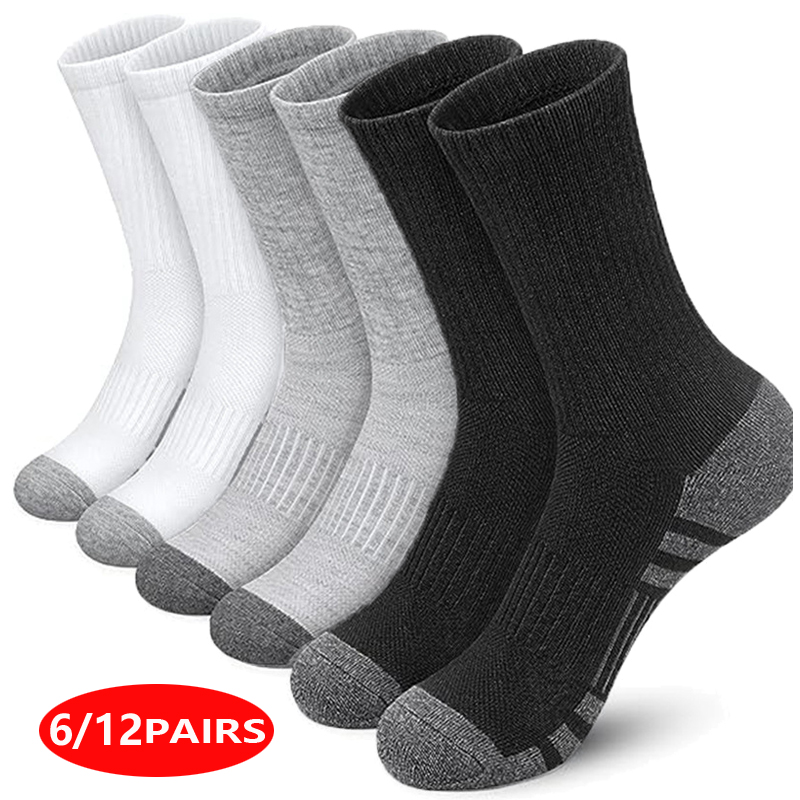 Cotton Crew Sock Pack - Erkek Yüksek Performanslı Atletik Ekip Çorapları