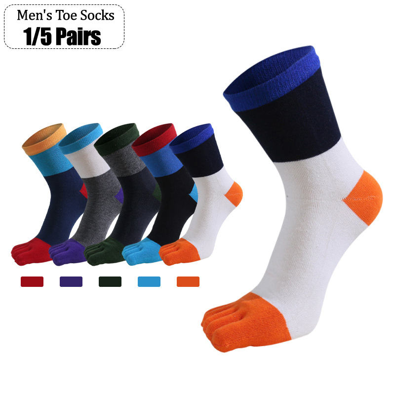 Toe Sock Split - 1/5 Çift Erkek Beş Parmaklı Çorap