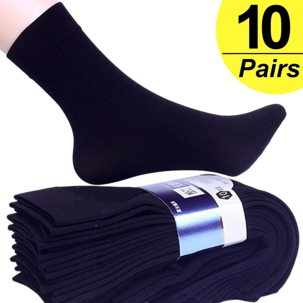 Silk Sock Bamboo - 10 çift Rahat Nefes Alabilen Erkekler
