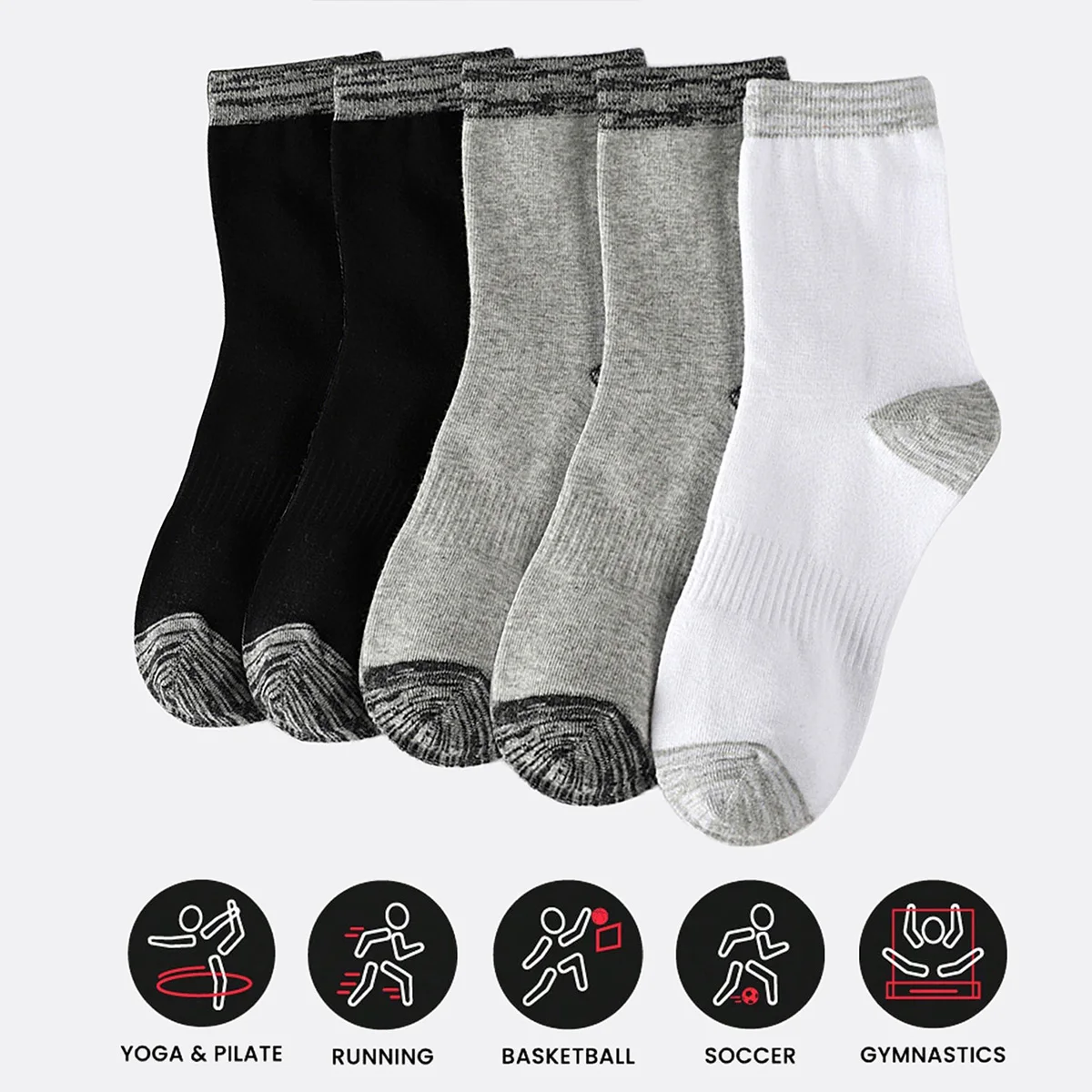Athletic Sock Cushion - 1/5 çift erkek atletik çoraplar spor