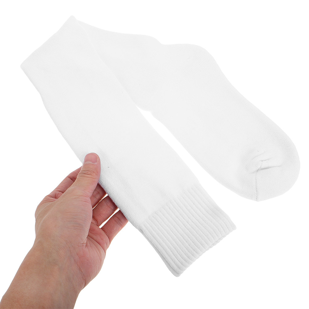 Athletic Sock Cushion - 1 çift beyaz eskrim yarışması çorapları