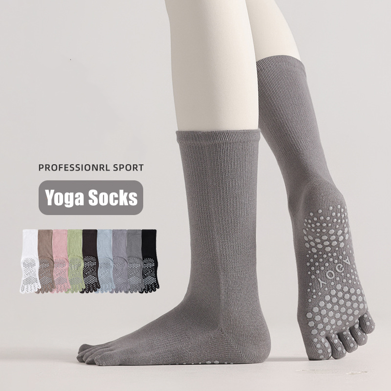 Toe Sock Split - 1 çift kadın Yoga çorapları şeker