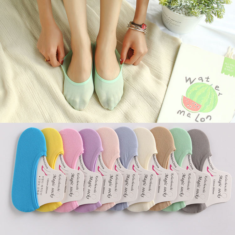 Invisibility Sock Loafer - Yaz ince renkli kız görünmez loafer'lar