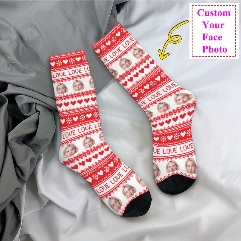 Dress Sock Men - Noel Kişiselleştirilmiş Özel Yüz Fotoğrafı Elbise