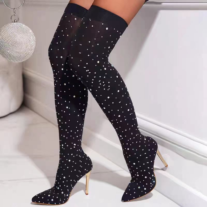 Knee High Sock Women - Taklidi Ince Bacak Streç Çorap Çizmeler