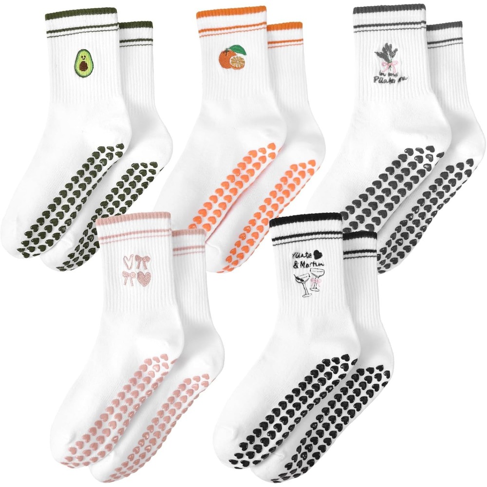 Grip Sock Yoga - Kadınlar için Sevimli Fırfırlı Kaymaz Yoga