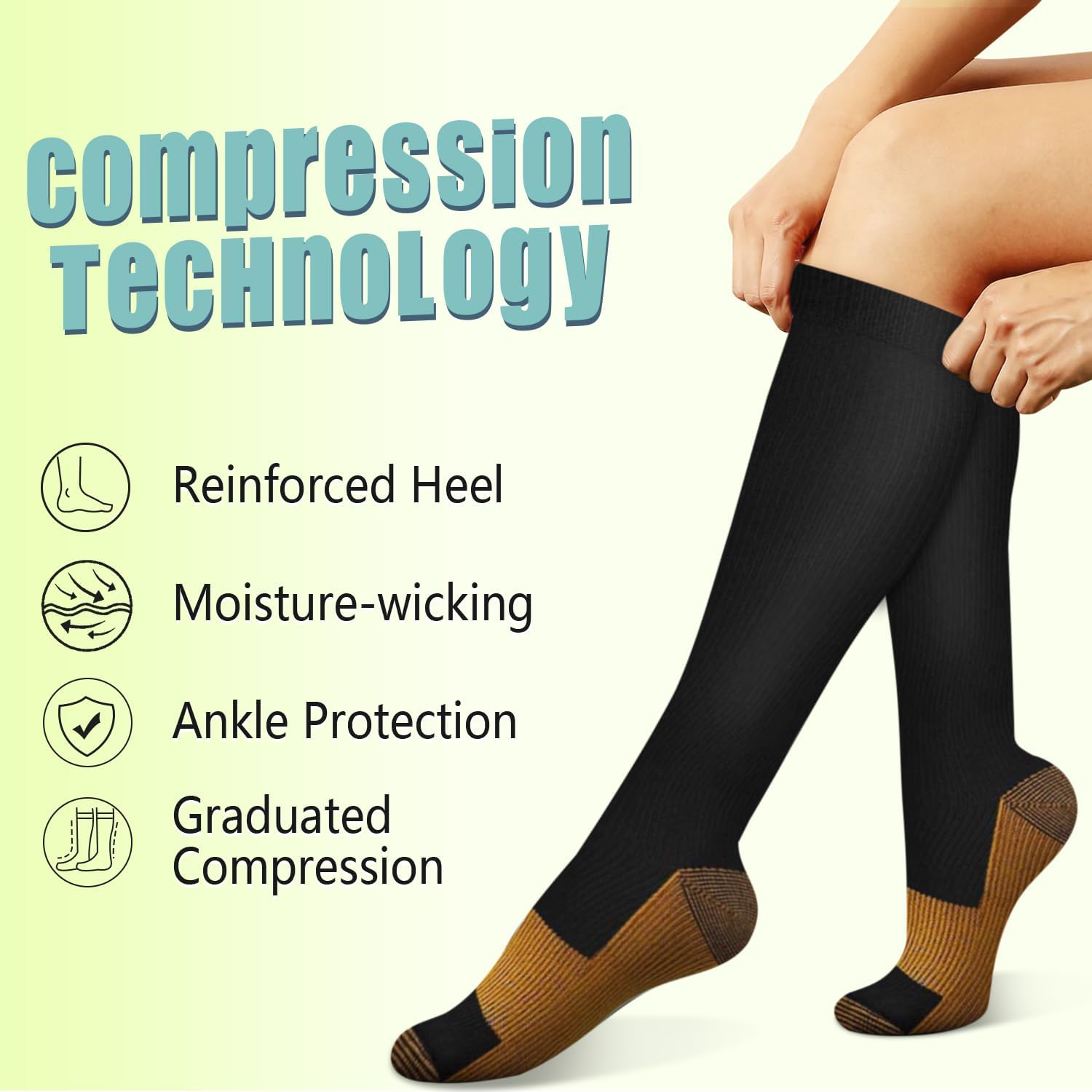 6 Çift Düz Renk Bakır Varis Ço - Knee High Sock Women incelemesi ve fiyatı