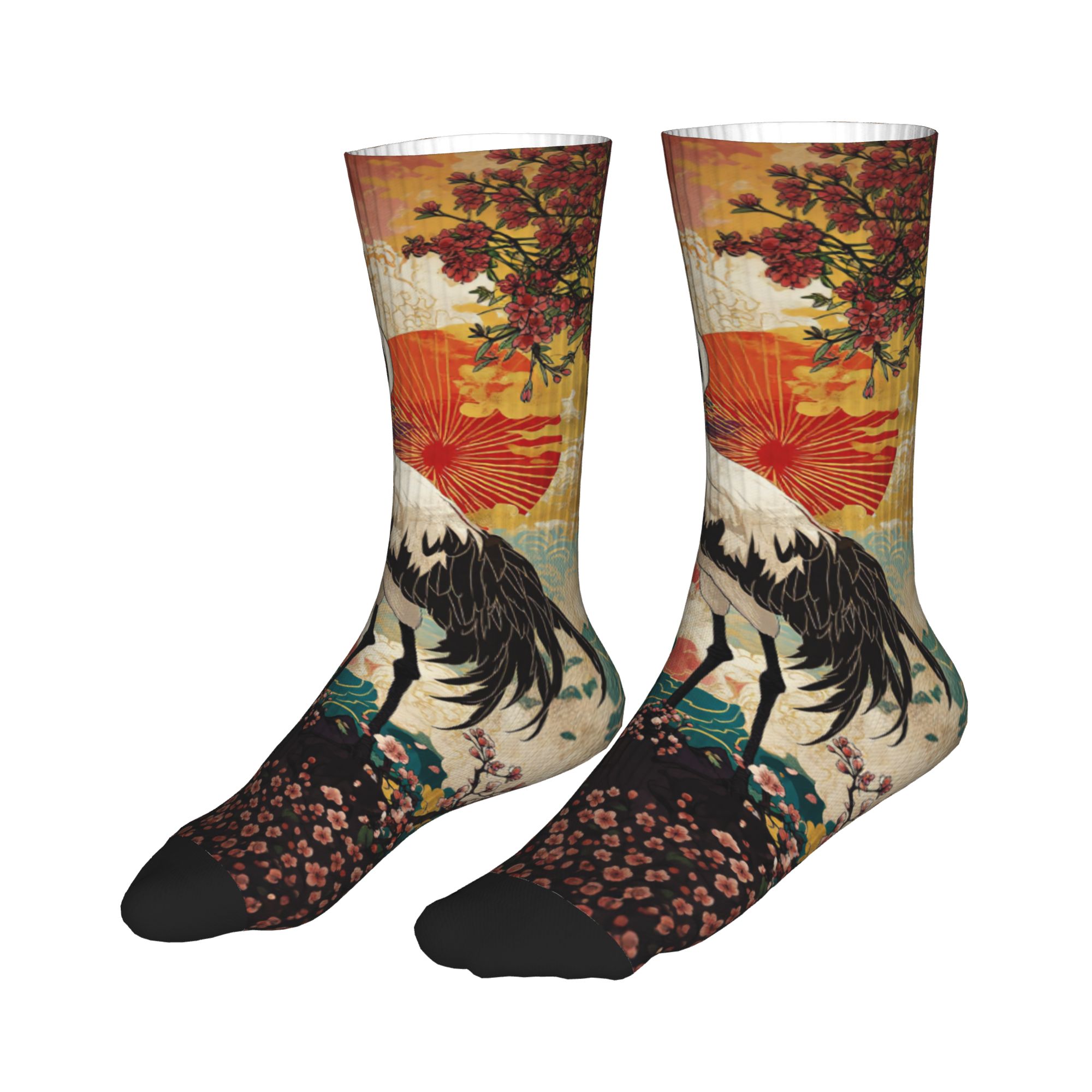 Moda erkek Ukiyo-e Çift Vinç K - Dress Sock Men incelemesi ve fiyatı